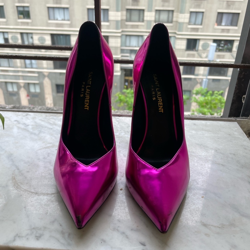 Saint Laurent Pink Stiletto Heels